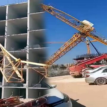 Kule vinç devrildi, operatör hayatını kaybetti