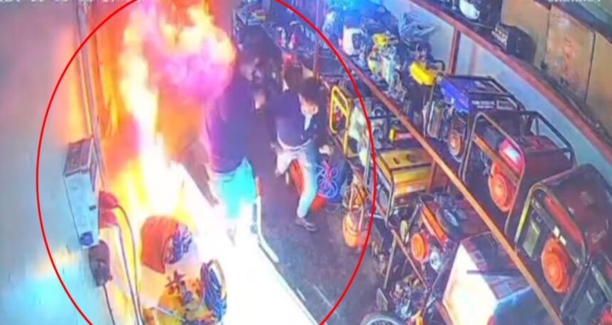 Sobaya dökülen tiner parladı: Felaket yaşandı