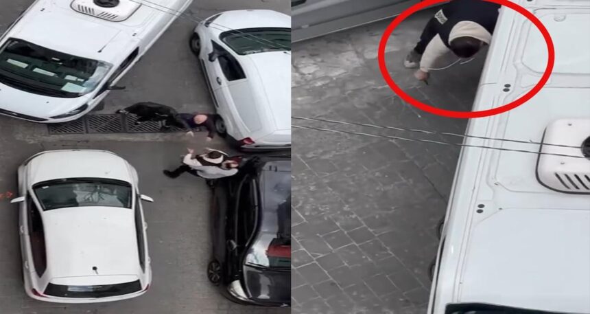 Tartıştığı sürücünün lastiklerini kesti