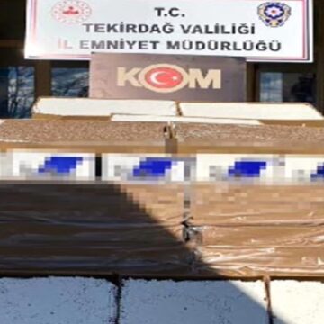 Tekirdağ’da 375 bin makaron yakalandı