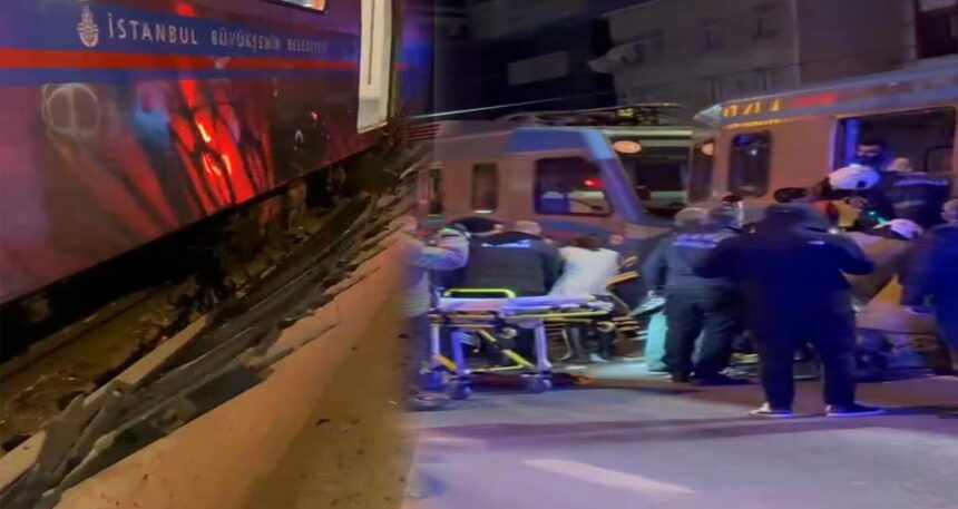 Tramvayın altında kalan motosikletli kurtarıldı