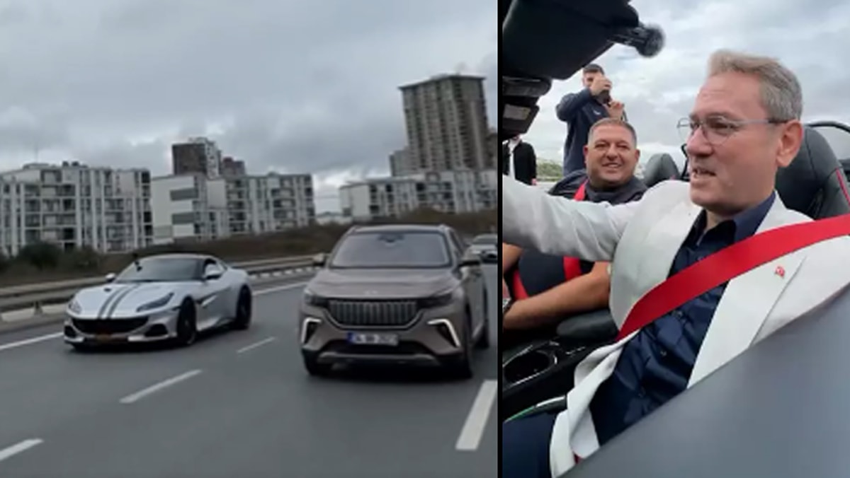 Ulke yanıyor AKP’li başkan Ferrari ile yarışıyor