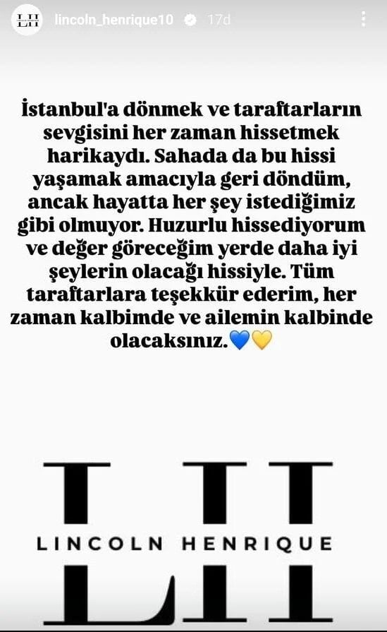 Lincoln'den veda gibi paylaşım!