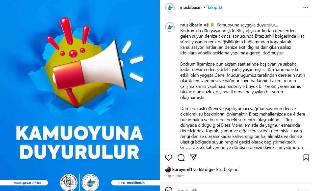 Bodrum’da çevre felaketine 'Yağmur suyu açıklaması' çevrecileri ve vatandaşı kızdırdı: 'Halkı sağlığı tehlikede'