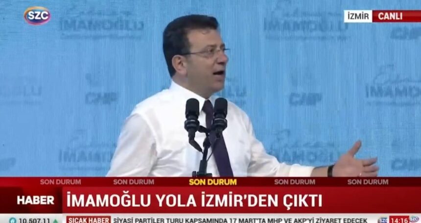 Canlı: İmamoğlu kollarını sıvadı, yola İzmir’den çıktı
