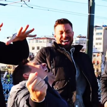 Dünyaca ünlü grup, Galata Köprüsü’nde şarkı söyledi