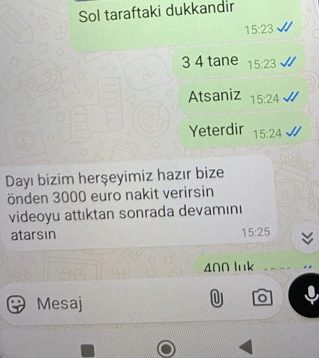 Haraç çetesinin saldırıyı planladığı WhatsApp konuşmaları ortaya çıktı