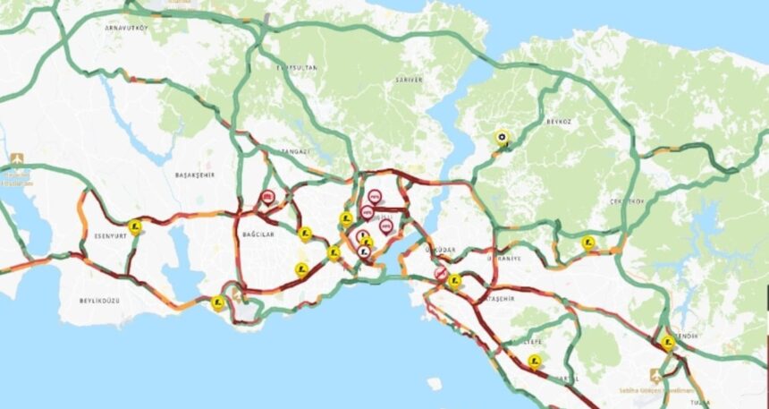 Her akşam aynı çile! İstanbul’da iftara doğru trafik tamamen kilitlendi