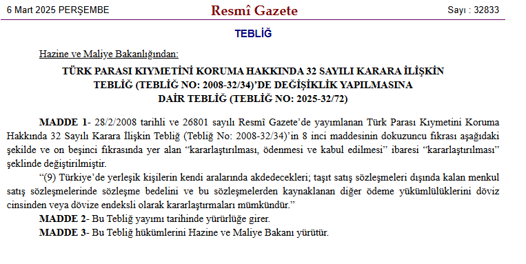 Resmi Gazete'de bugün yayımlandı: Menkul satışlarında yeni düzenlemeye gidildi