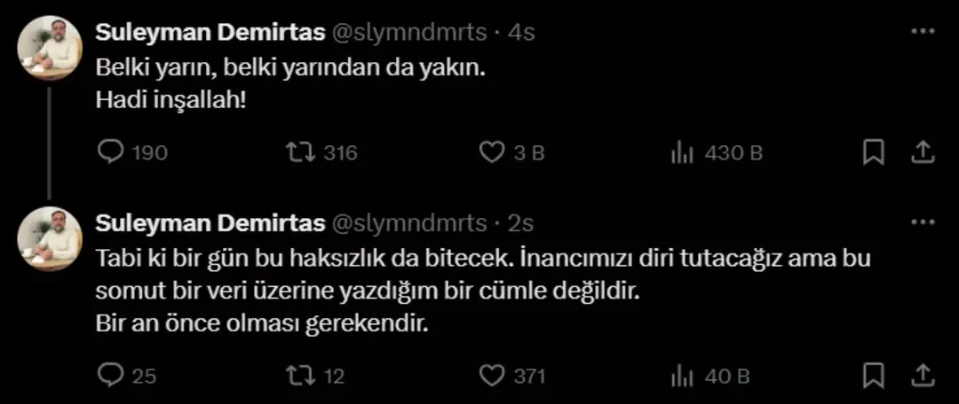 Selahattin Demirtaş’ın kardeşinden gündem yaratan paylaşım