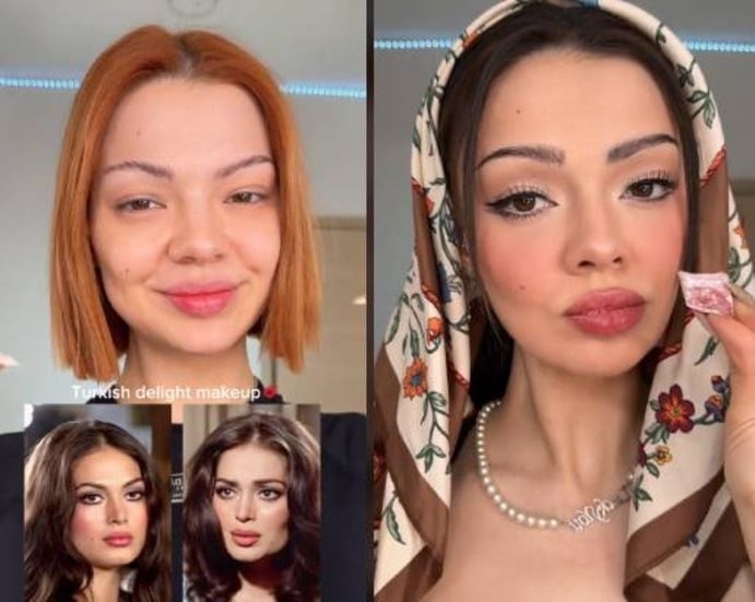 Selin Şekerci de akıma uydu: İşte Turkish Delight (Türkan Şoray) makyajı