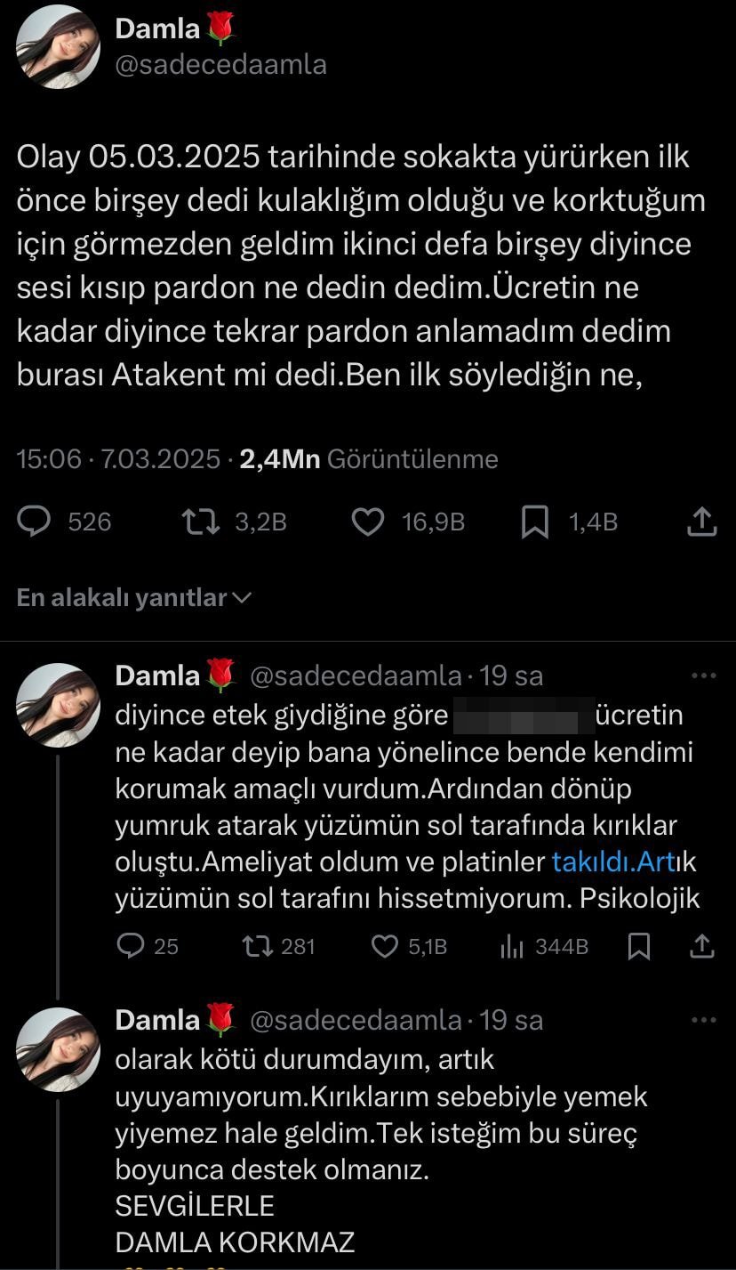 Sokak ortasında tacize uğradı, darp edilen Damla isyan etti!