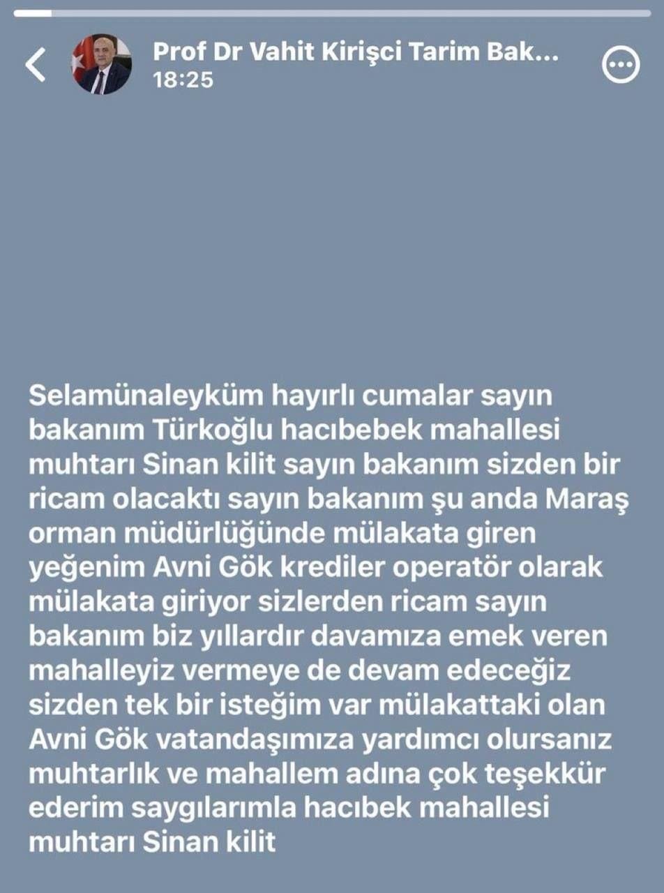 AKP'li eski Bakan torpil isteğini kazayla WhatsApp'tan paylaştı! İlk sıradan işe alındığı ortaya çıktı...