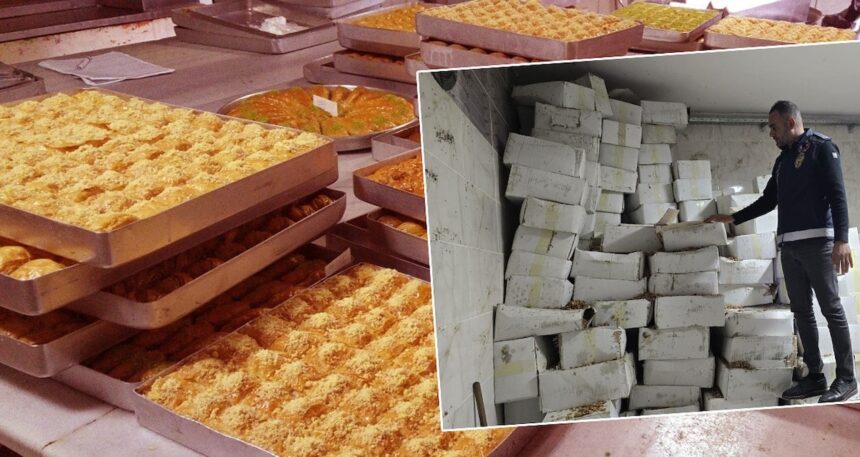 Baklava üretiminde kullanacaklardı, belediye baskın yaptı: 11 ton ele geçirildi
