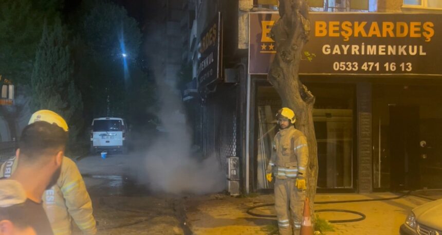 Bayrampaşa’da doğal gaz paniği! İş yeri alevlere teslim oldu
