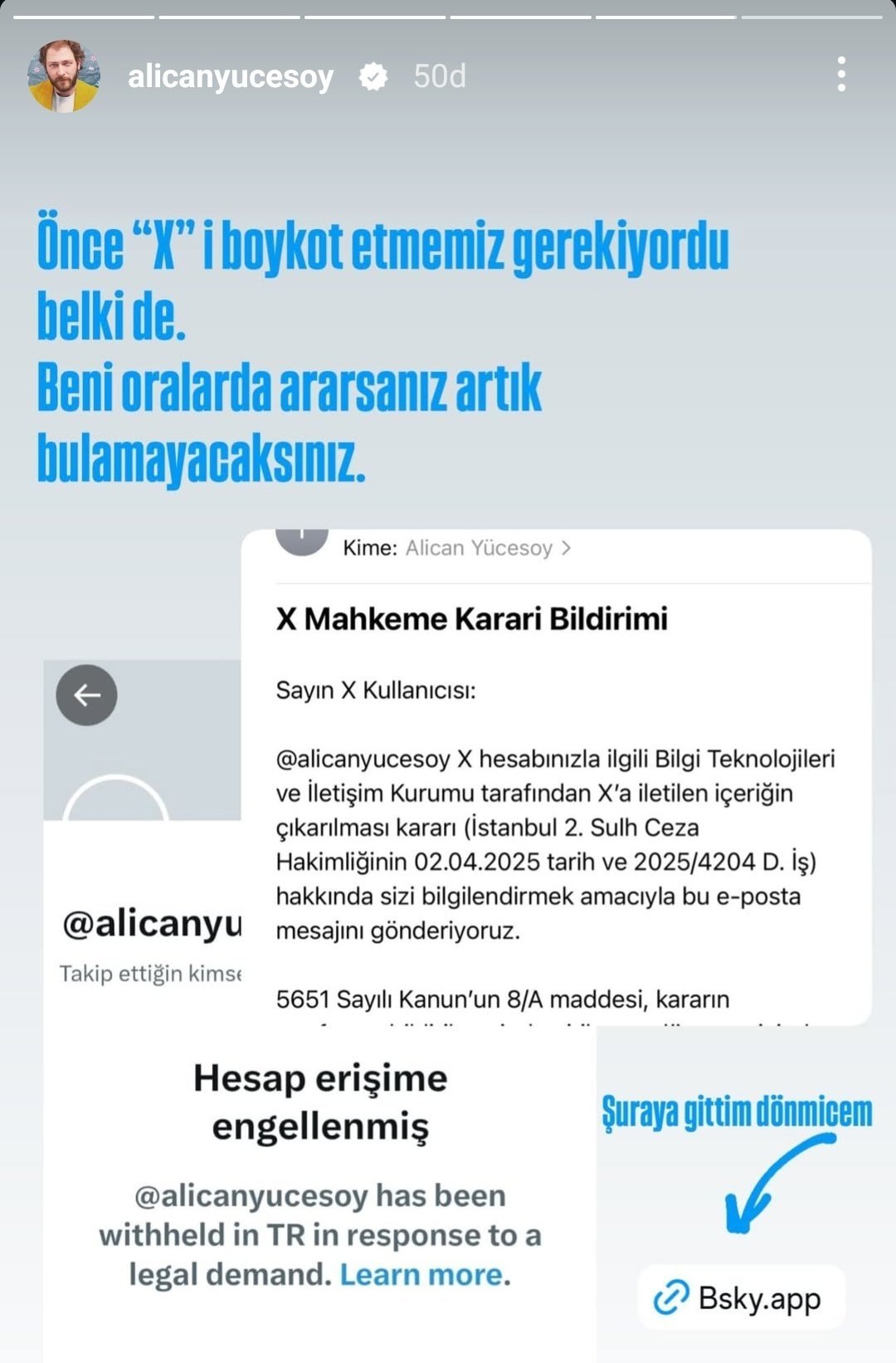 Boykot çağrısı sonrası Rojda Demirer ve Alican Yücesoy’un X hesapları kapatıldı