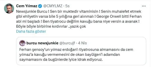 Cem Yılmaz eleştiriler sonrası isyan etti