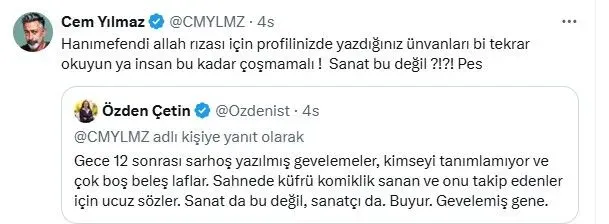 Cem Yılmaz eleştiriler sonrası isyan etti