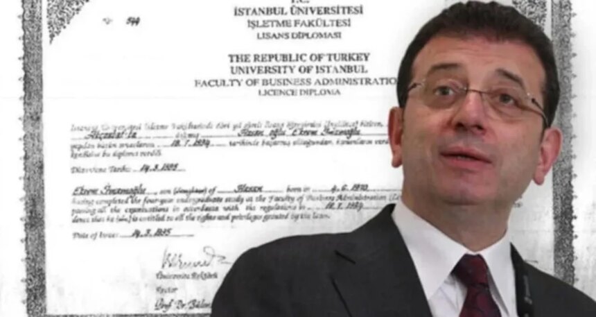 Ekrem İmamoğlu’nun diplomasını iptal ettiren isim bakın kim çıktı?