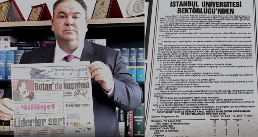 Ekrem İmamoğlu’nun İstanbul Üniversitesi’ne girmek için başvurduğu 1990 tarihli gazete ilanı ortaya çıktı!