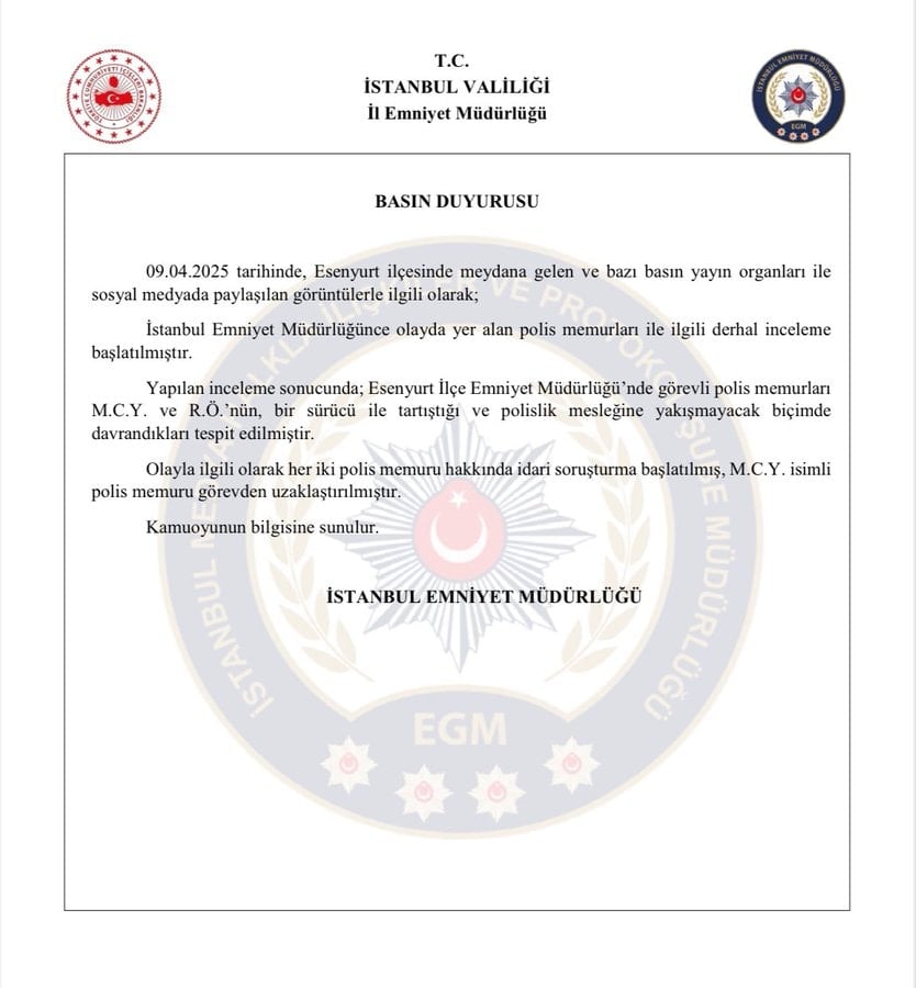 Esenyurt'ta polisten sürücüye ölüm tehdidine soruşturma
