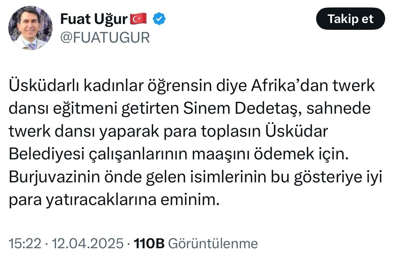 Fuat Uğur'un Sinem Dedetaş'a yönelik çirkin yorumuna karşı harekete geçildi