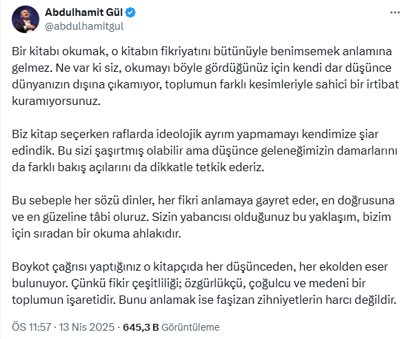 Her şey bir kitapla başladı... Emrah Safa Gürkan- Abdulhamit Gül tartışmasına AKP'li Varank da dahil oldu
