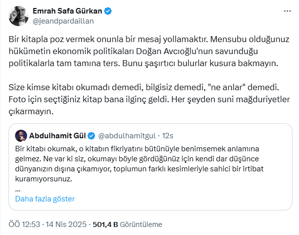 Her şey bir kitapla başladı... Emrah Safa Gürkan- Abdulhamit Gül tartışmasına AKP'li Varank da dahil oldu