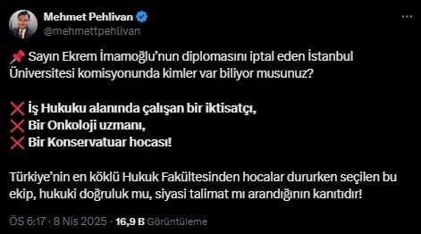 İmamoğlu'nun diplomasını iptal eden kuruldan kimler çıktı? İmamoğlu'nun avukatı açıkladı