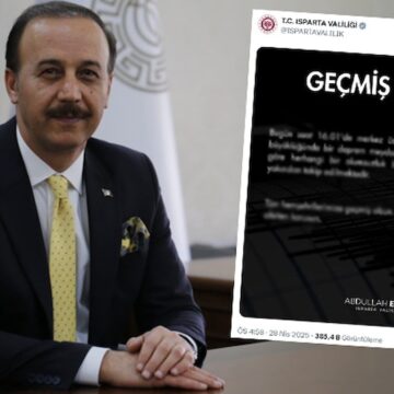 Isparta Valiliği’nin 1,9’luk deprem mesajı sosyal medyada gündem oldu