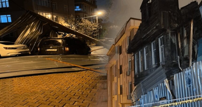 İstanbul’u fırtına vurdu: Çatılar uçtu, elektrik telleri koptu