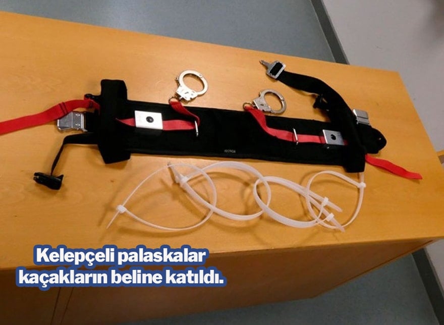 Kelepçeli ve maskeli iade