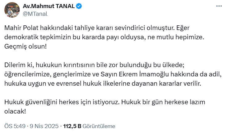 Mahir Polat'ın ev hapsi kararına CHP'den ilk tepki