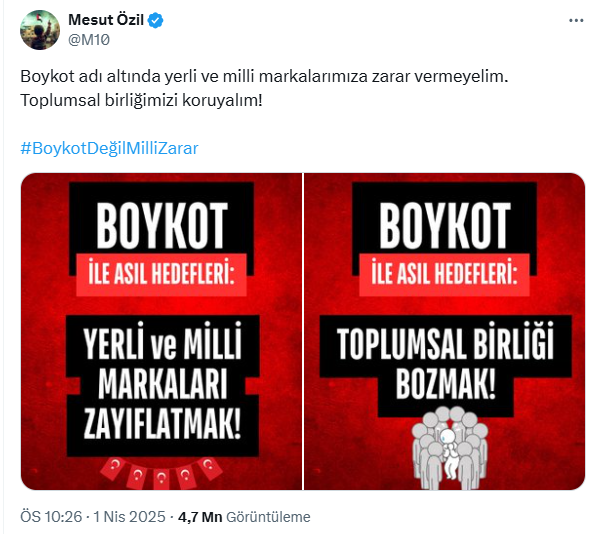 Mesut Özil Alman gazetesine böyle demişti: 'Bana Türk demeyin'
