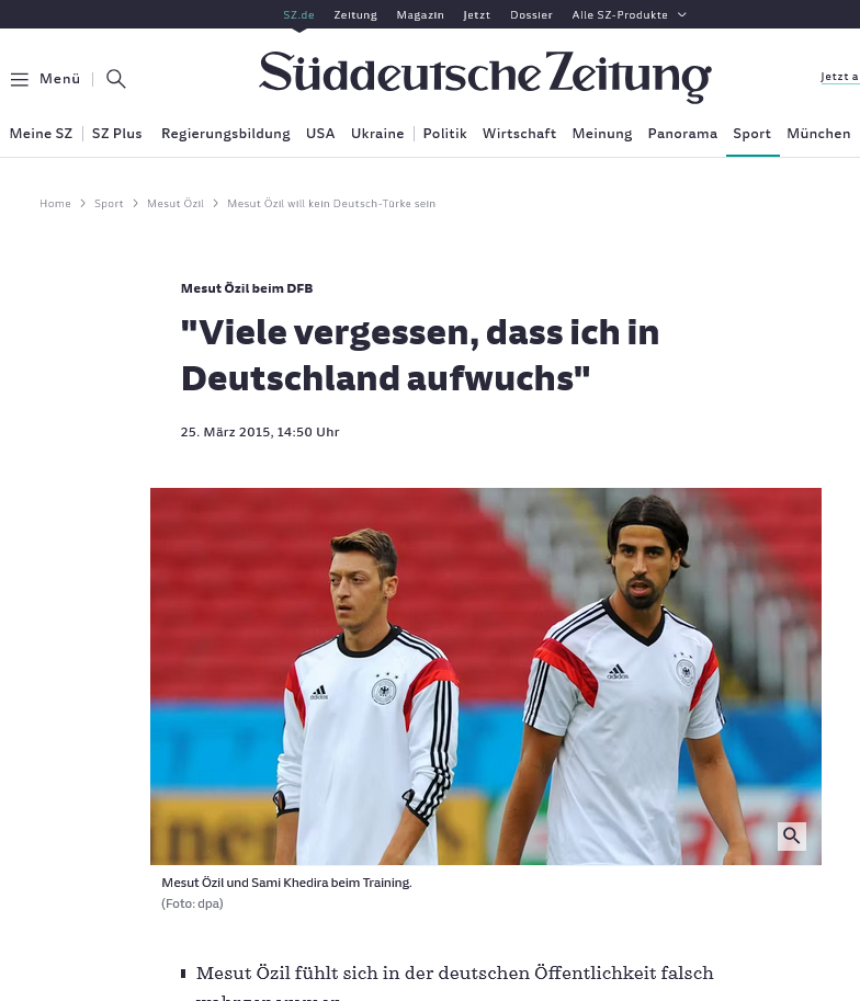 Mesut Özil Alman gazetesine böyle demişti: 'Bana Türk demeyin'