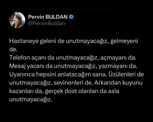 Pervin Buldan sitem dolu paylaşımını sildi