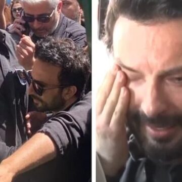 Tarkan annesini son yolculuğuna gözyaşlarıyla uğurladı