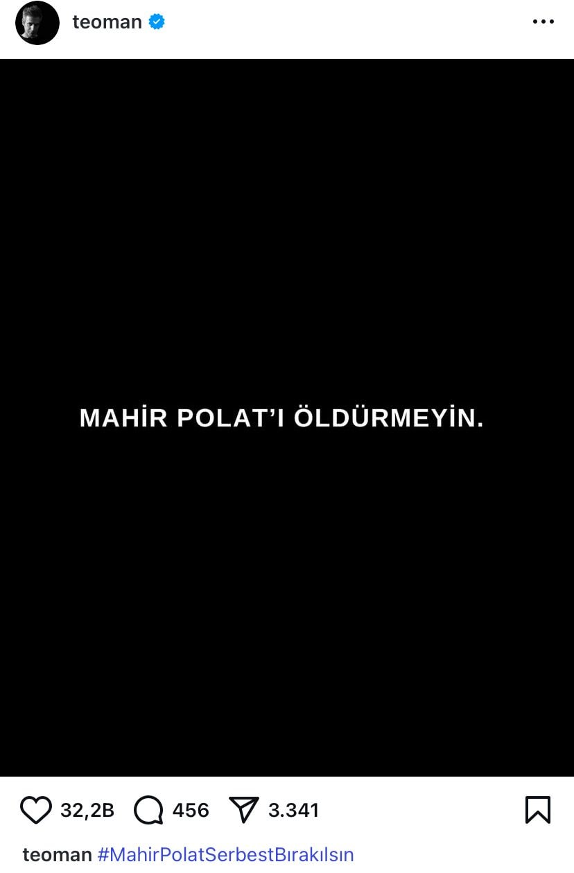 Teoman: Mahir Polat'ı öldürmeyin