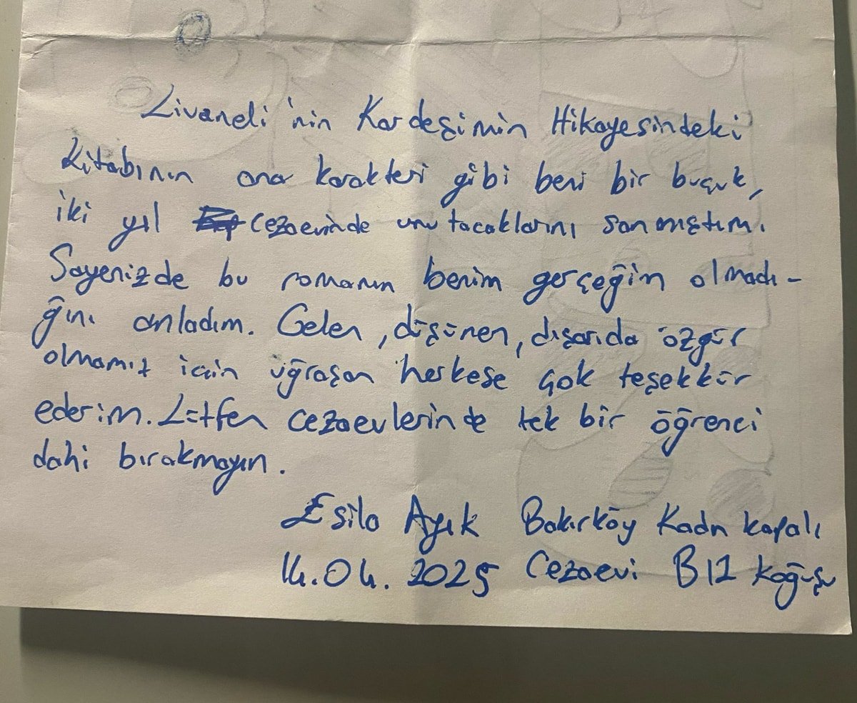 Tutuklu öğrenci Esila Ayık: Cezaevlerinde tek bir öğrenci daha bırakmayın