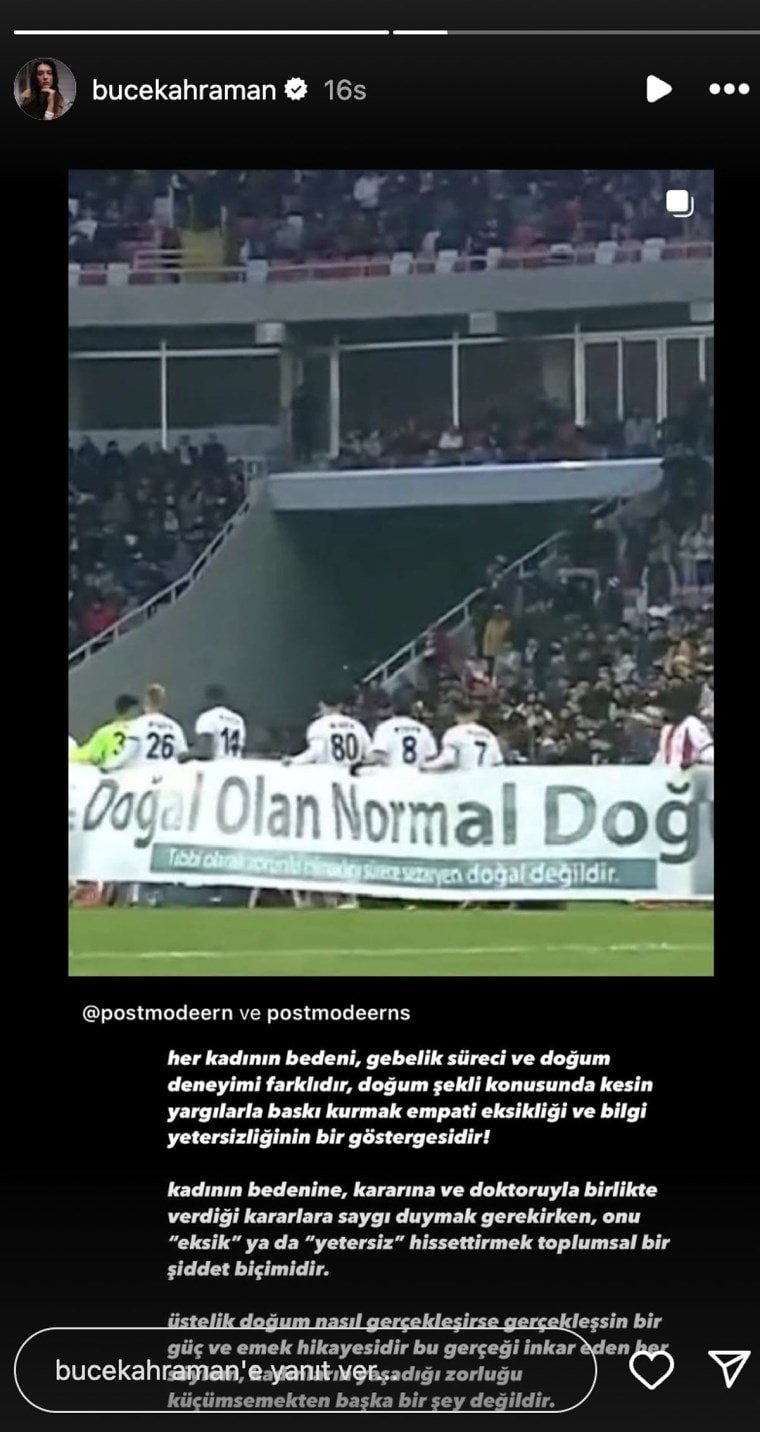 Ünlü kadınlardan 'Normal Doğum' pankartına sert tepki