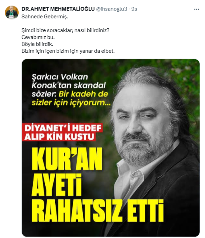 Volkan Konak'ın ölümü Cumhur'u ikiye böldü
