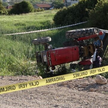 11 yaşındaki Edanur şarampole devrilen traktörde can verdi!