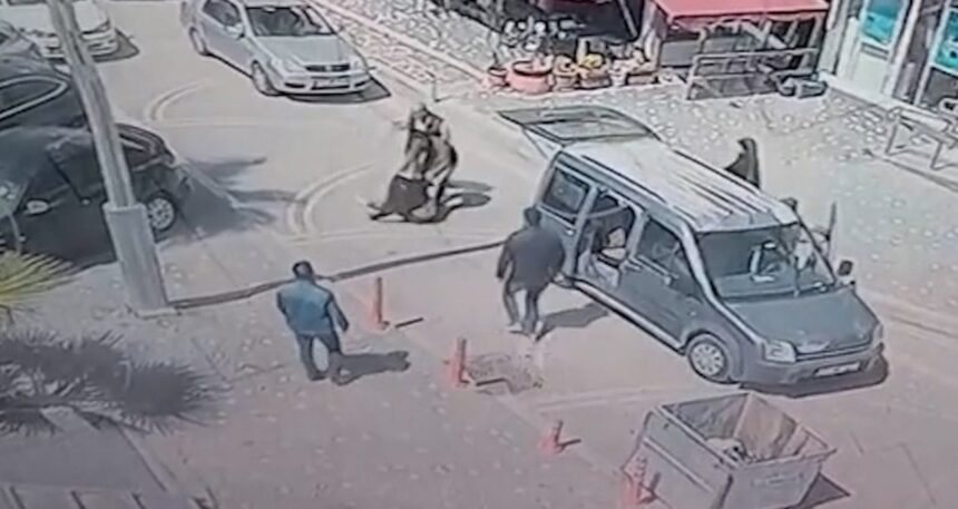 4 kişi sokak ortasında kadını kaçırmaya çalıştı
