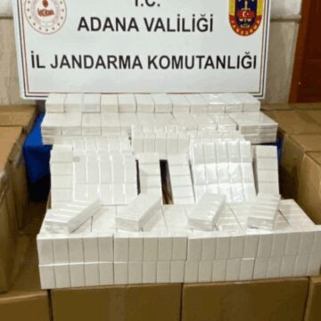 Adana’da 16 bin 100 paket makaron yakalandı