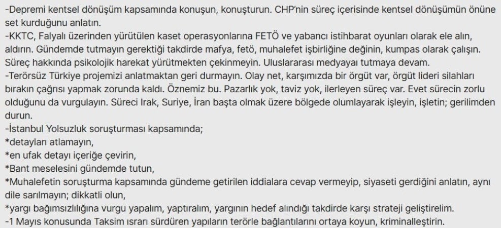 AKP'li siyasilere ve yorumculara 'ne konuşacaksınız' mesajı