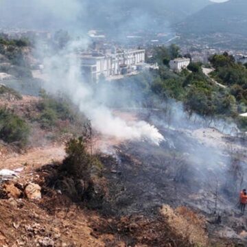 Alanya’da makilik alanda yangın: Bir kişi gözaltına alındı