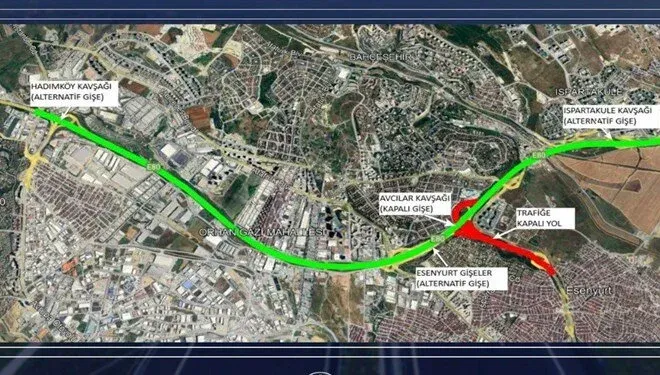 Avcılar gişeleri tarihe karışıyor! Otoyola giriş ve çıkışlar 6 gün süreyle kapatılacak