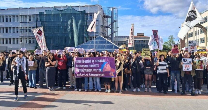 Boğaziçi Üniversitesi’nde Nurettin Yıldız protesto edildi! Polis okula girdi