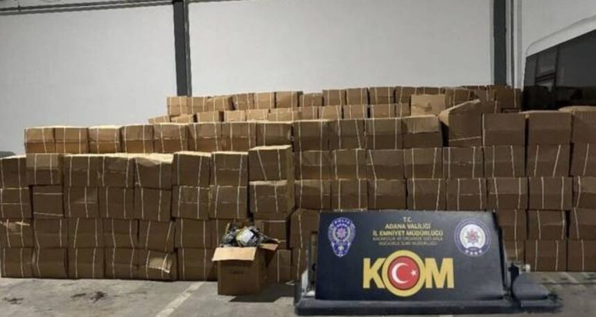 Depoya baskın: 3 ton 100 kilogram tütün ele geçirildi