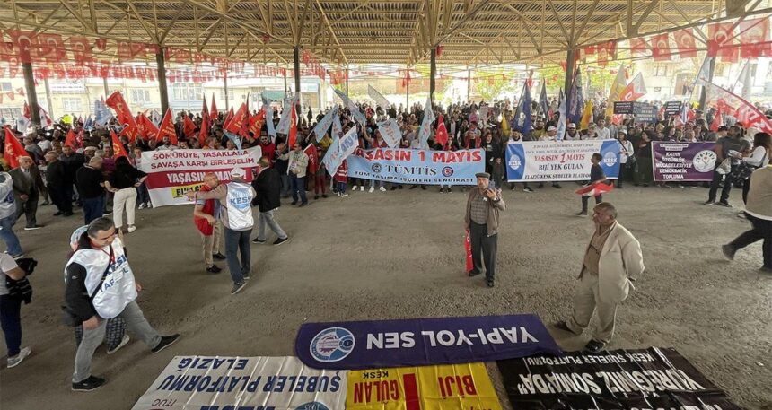 Elazığ’da 1 Mayıs kutlamasında ‘İmamoğlu’ vurgusu